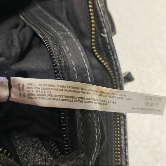 Free People Wade Leather Sling Black Crossbody Festival Bag - Picture 10 of 12